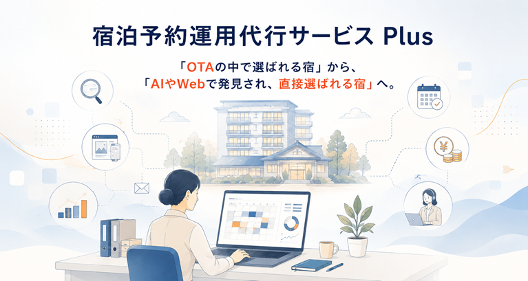 スマホ用画像 宿泊予約運用代行サービス Plus